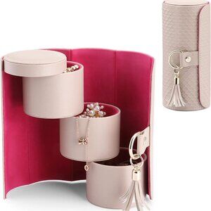 Travel Size Vegan Leather Jewely Case